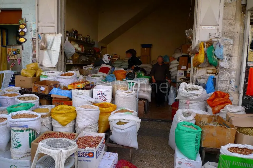 ナブルス旧市街のハーブ屋